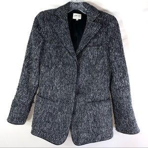 Armani Collezioni Tweed Sequined Blazer Wool Blend